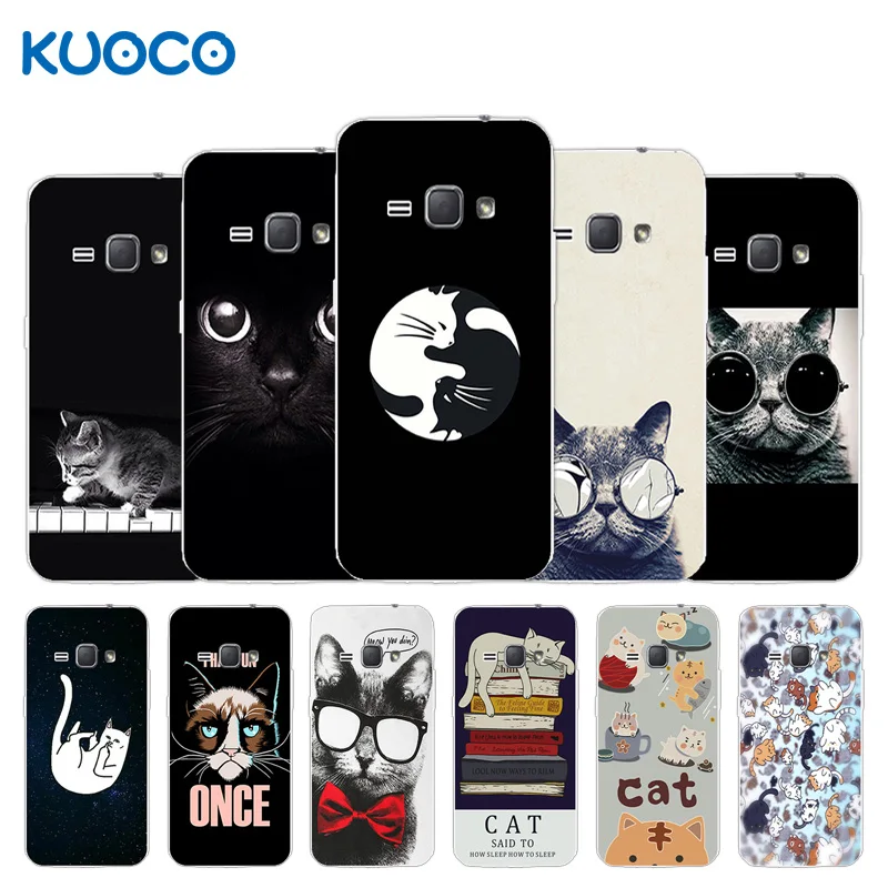 

For Samsung Galaxy J1 2016 Case Soft Silicone TPU Back Phone Cover Dif Cat Design For Samsung J1 J 1 J120 J120F Funda Coque