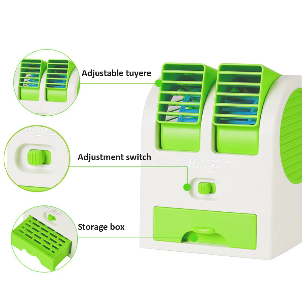 JuneJour Мини Портативный USB кондиционер летний вентилятор ветер натуральный вентилятор вентиляторы воздушного охлаждения для дома