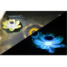 Плавающий Лотос солнечной энергии ночник светодиодный энергосберегающий цветок лампа для Садовый бассейн, пруд фонтан украшения NE