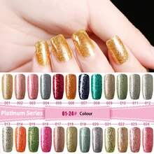 CNDSE Platinum Series Gel UV LED Gel Base Primer Soak Off 10ML 24 Color Nail Glue Long-lasting UV Gel Nail Polish