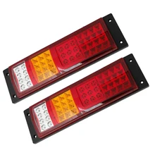 Tres Colores 45 Remolque Camión LED Gire Luz de la Cola Trasera Lámpara Combo 2 Unids