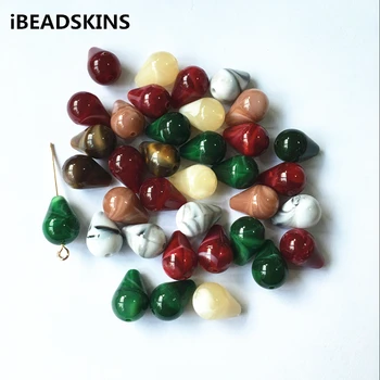 

New arrival! 16x11mm 200pcs/lot Acrylic marble effect Drops beads for jewelry making(Design as shown)