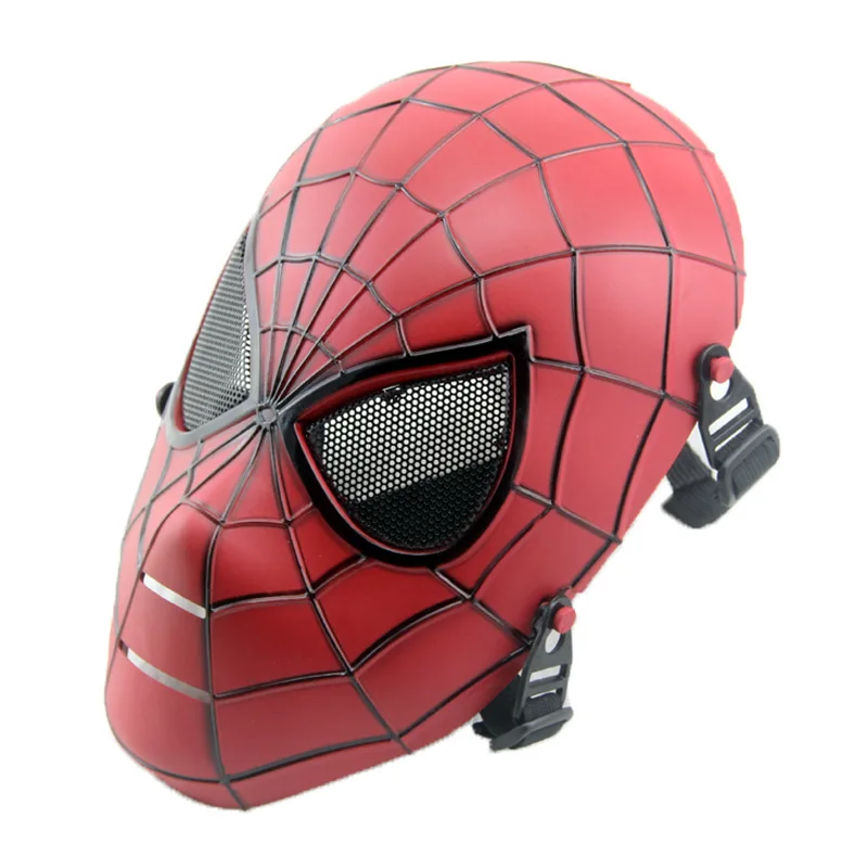 

High Quality Halloween Spiderman Face Mask Unbreakable Flexiable Newest Spiderman Faceshell with Lens