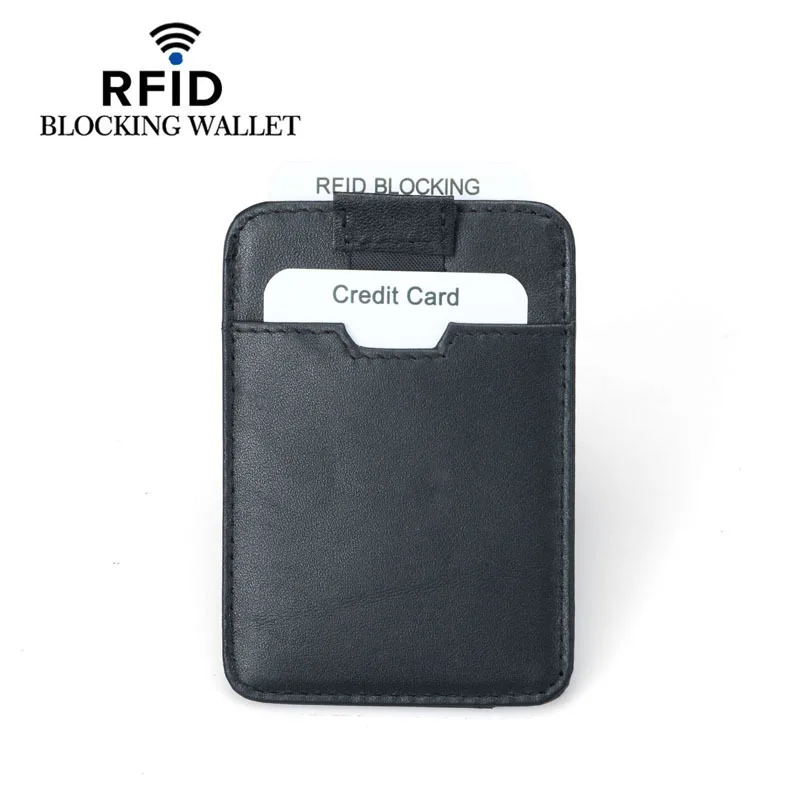 Новый мужской держатель для карт s Rfid кошельки из натуральной кожи блокирующий