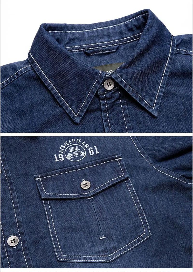 2015 Brand AFS JEEP Winter Autumn Denim Fleece Thick Men Dress Shirt Warm Fashion Long Sleeve Plus Size Hombre Vestidos Business (14)