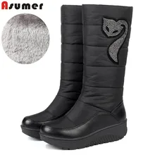 ASUMER HOT 2020 Winter Russia keep warm snow boots women Cotton shoes fashion platform down fur