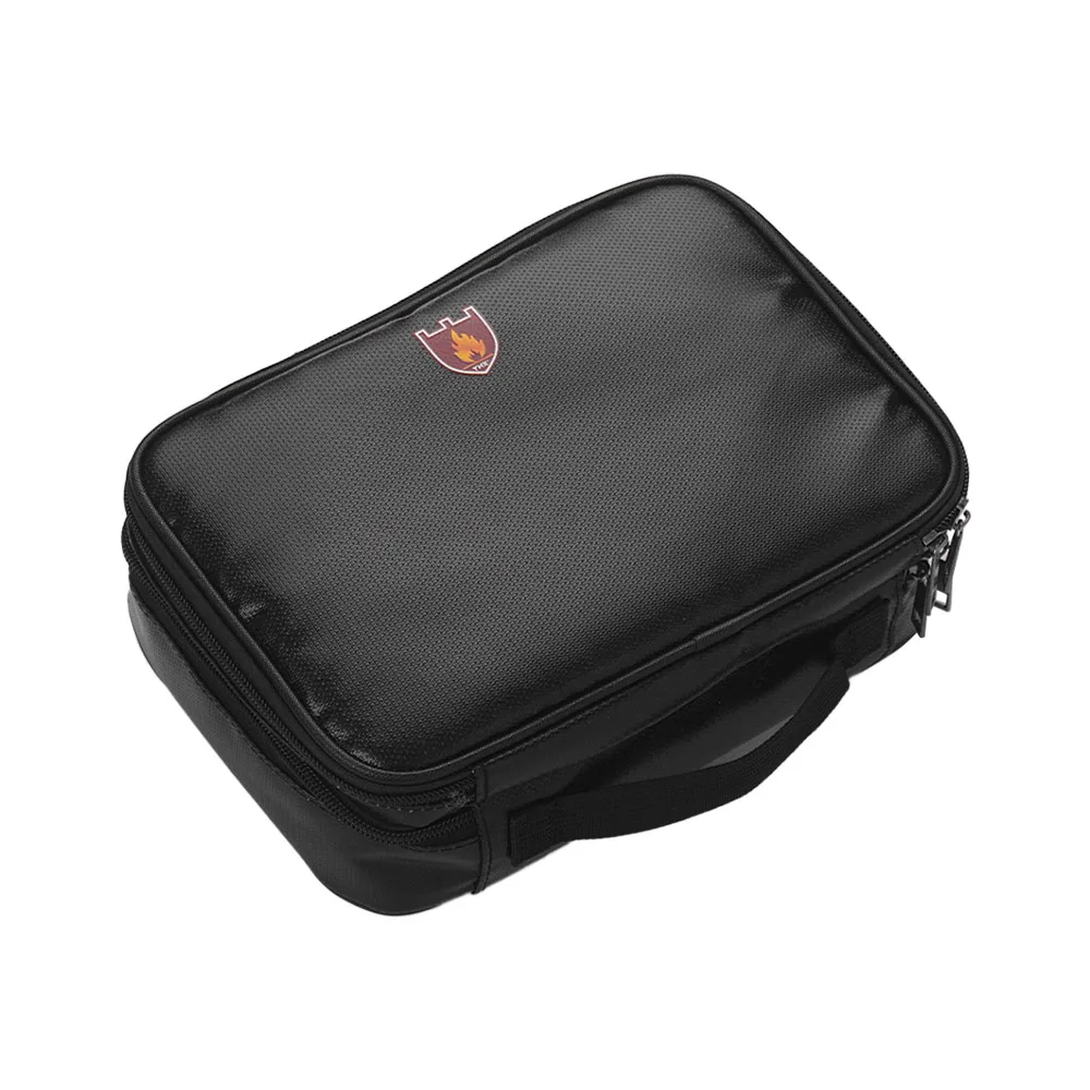 

Office Document Folder Three Layers Fireproof Proof Water Bag Zipper Closure Handle Portable Large Safe Organizer Carrying Box