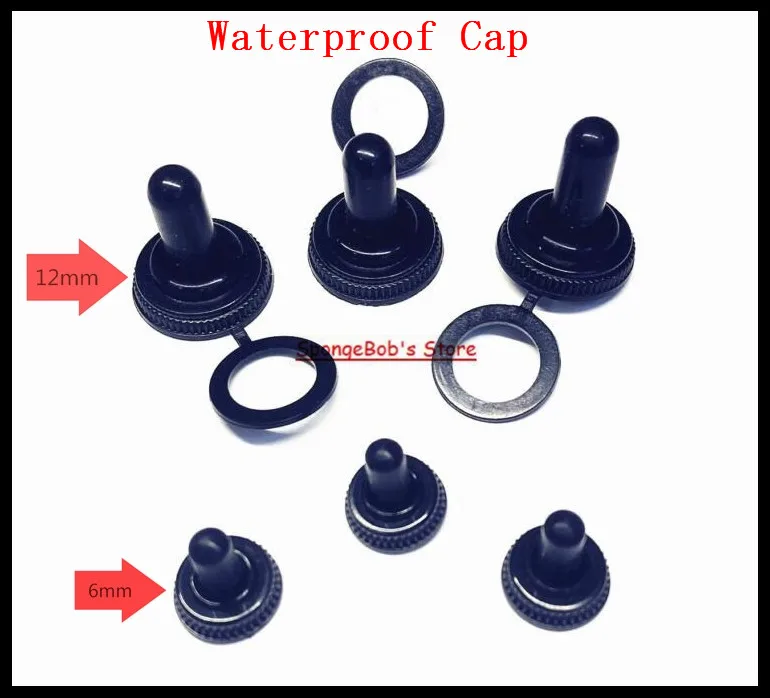 

50pcs/Lot 6mm / 12mm Toggle Switch Waterproof Cap Dust Cap Waterproof Glue Cap Switch Cap