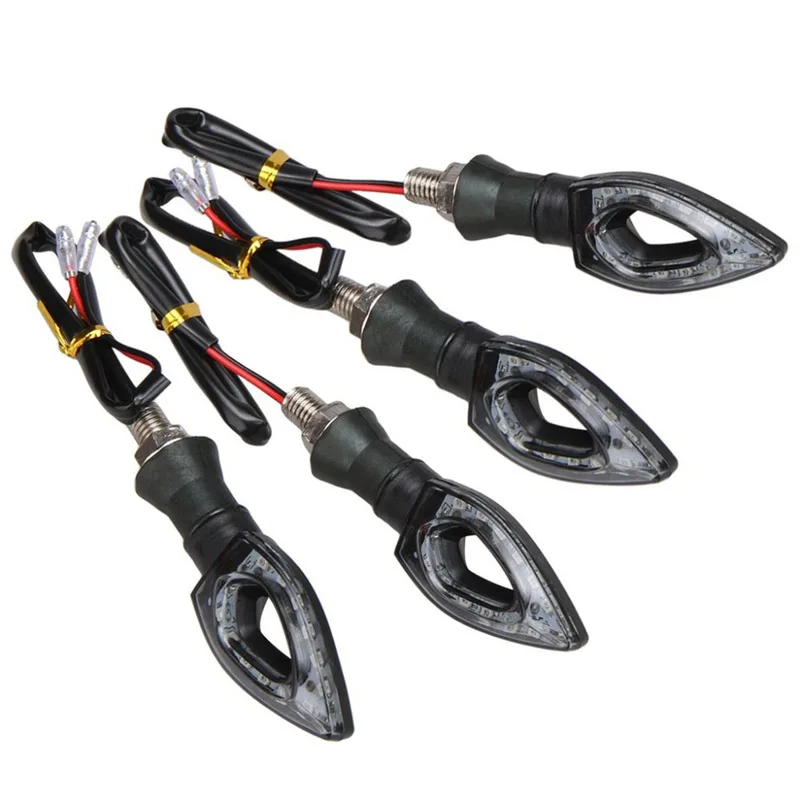 

4 Pcs Universal Motorcycle 12 LEDs Turn Signal Indicators Light Amber Blinker Motorbike Lamp Super Bright Lights 12V TD326