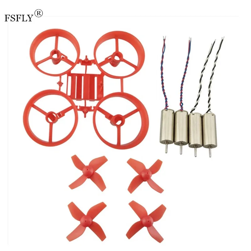 Красный черный белый 65 мм Колесная база Рама Комплект W/4 шт. пропеллер 4 шт. 615 двигатели JJRC H36 Furibee F36 Eachine E010 NH-010 запчасти