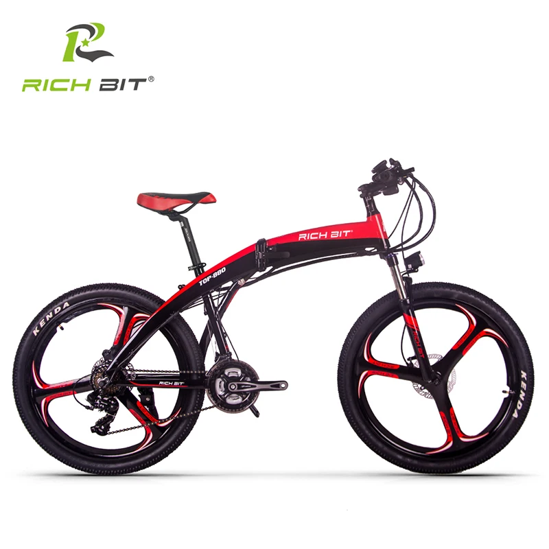 Discount RichBit New RT-880 36V*250W Folding ebike Mountain Electric Bike Hybrid Electric Bicycle Frame Inside Li-on 9.6Ah Battery ebike 1