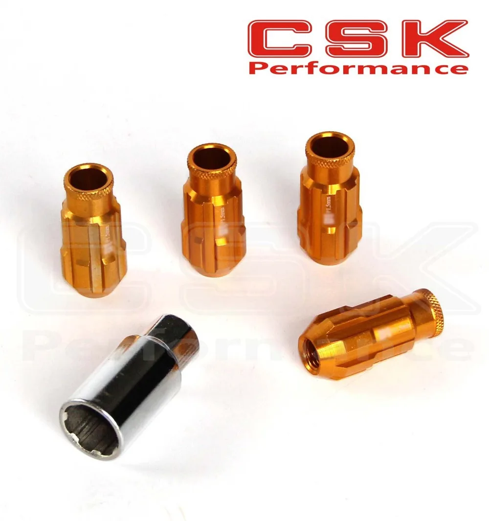 RACING ALUMINUM LOCK LOCKING LUG NUTS + 4 PIECES w/KEY 12x1.5 SPEC