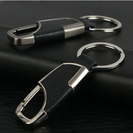 

car styling Metal Head layer cowhide keychain case for Hyundai Veracruz,Mistra,Tucson,SantaFe,Veloster,Rohens coupe,AZERA,Avante