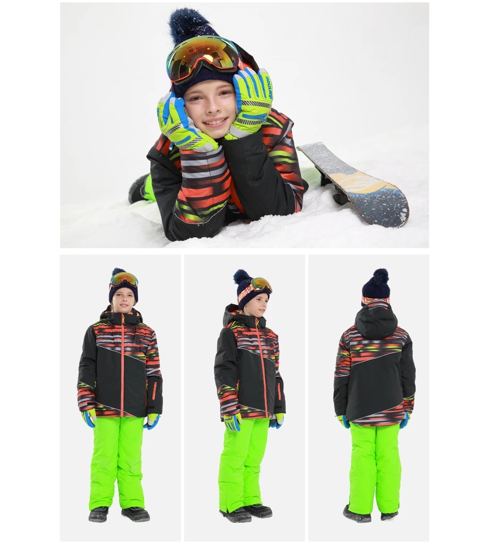 Phibee/зимняя куртка для мальчиков; лыжные куртки; уличная теплая куртка; водонепроницаемая ветрозащитная дышащая детская одежда