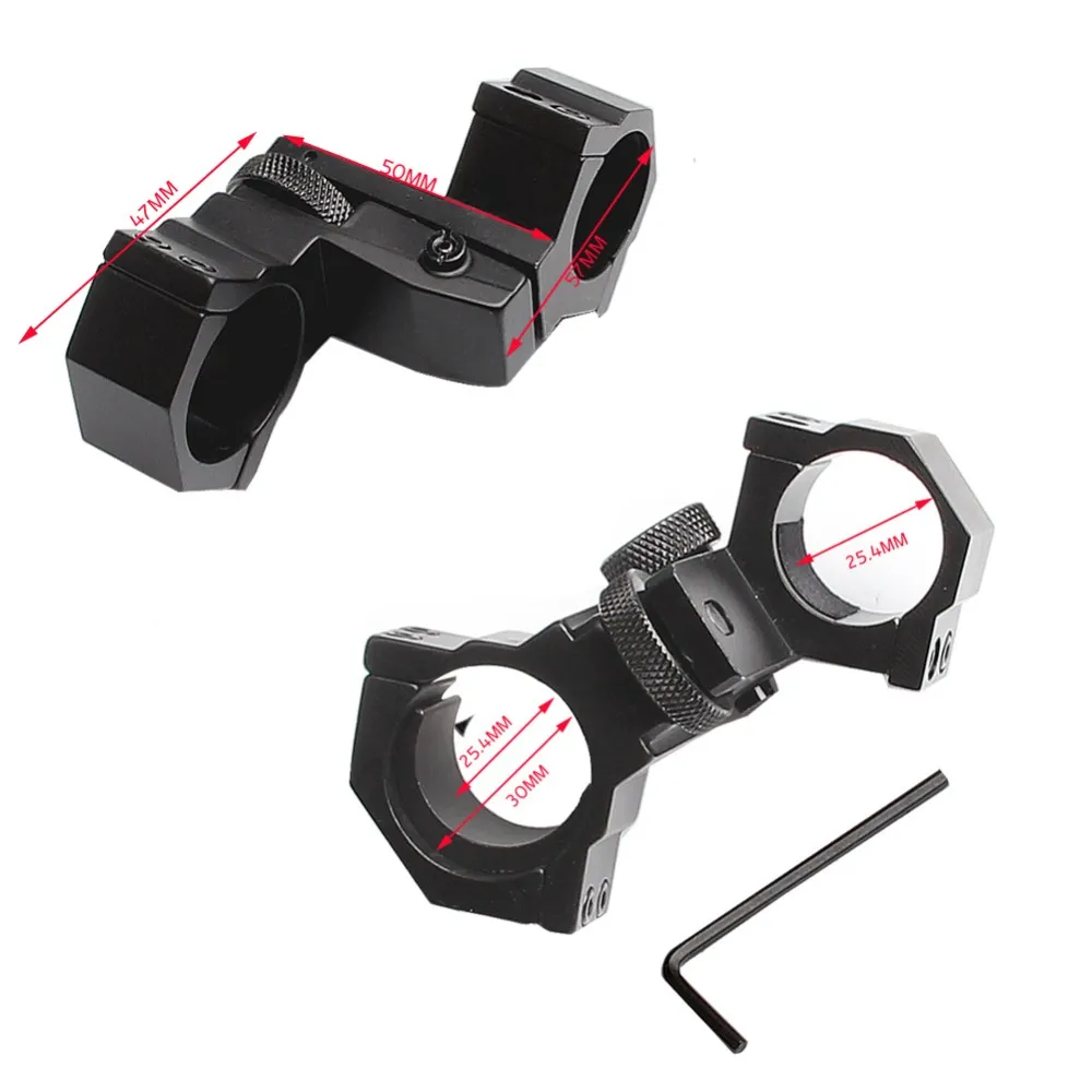 25.4mm 30mm Adjustable scope rings weaver scope mount for Rifle Pistol Airsoft with weaver rail RL2-0003 size