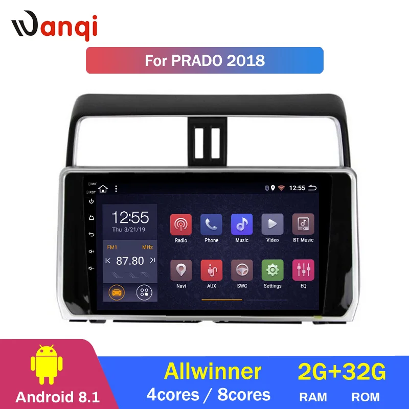 Sale 2G RAM 32G ROM 10.1 inch full car audio radio system player for Toyota Prado 2018 Multimedia GPS Navigation 2