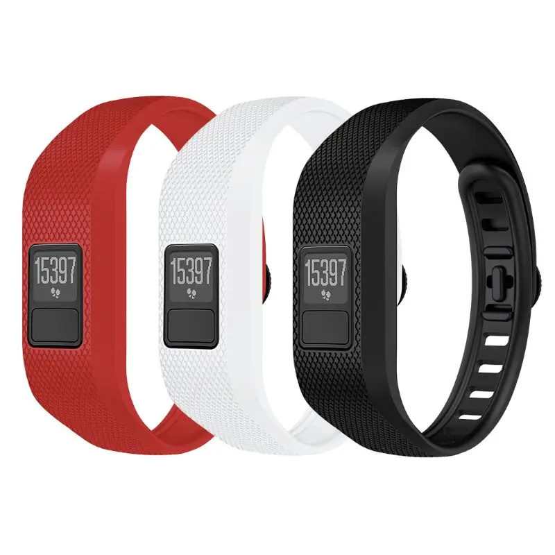 

Soft Silicone Replacement Sport Wrist Watch Band Strap With Secure Watch Clasp For Garmin Vivofit 3 Smartwatch
