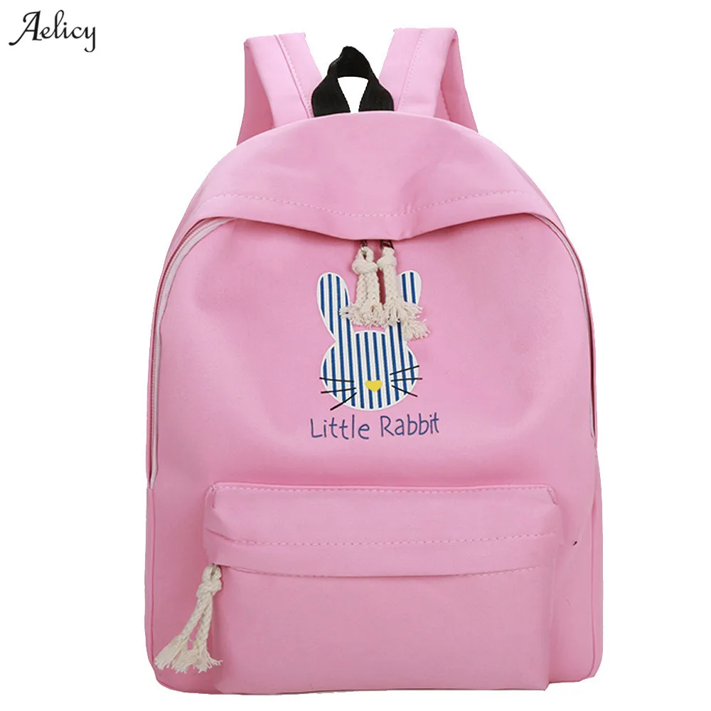 

Aelicy bags for women 2019 Women Girls Cute Cartoon Rabbit Preppy Style School Bag Travel Backpack Bag mochilas mujer dropship