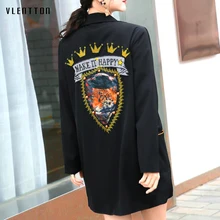 2019 Women Jacket and Blazer Embroidery Rivet Long sleeve Print Suit Double Breasted Office Ladies Blazers Outerwear Coat Female 2019 Women Jacket and Blazer Embroidery Rivet Long sleeve Print Suit Double Breasted Office Ladies Blazers Outerwear Coat Female