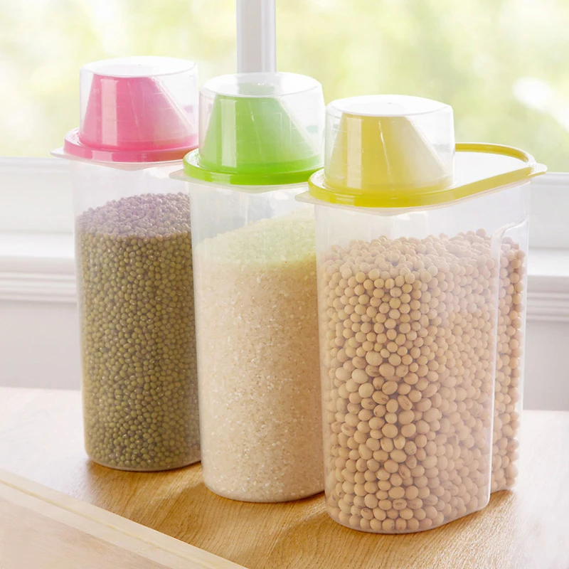 2.5L Grains Plastic Storage Box Kitchen Accessories Candy Beans Food