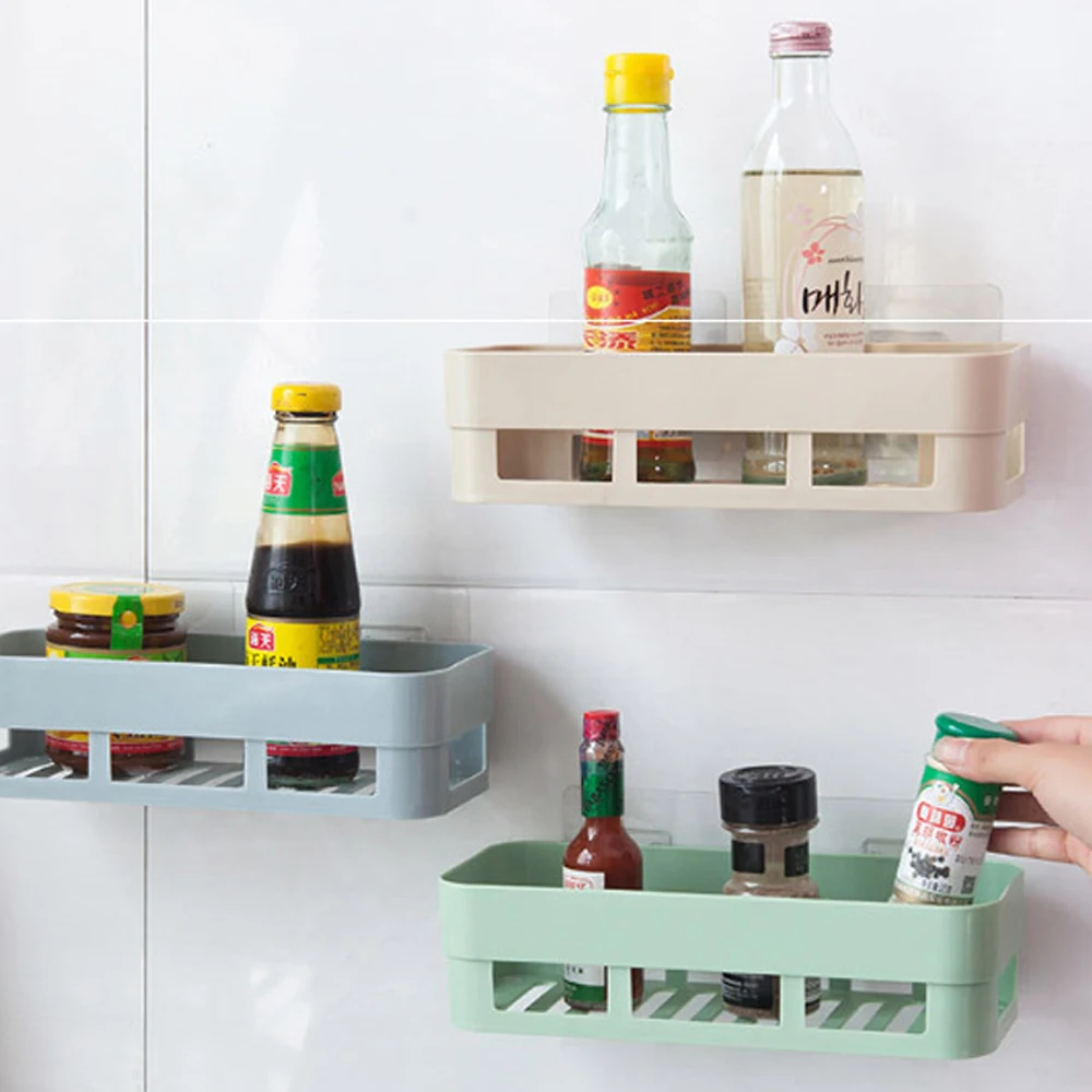 Bathroom Tools Shelf Adhesive Badkamer Rek Storage Rack Corner Shower Shelf Kitchen Home Decoration Shower Room Accessories (15)