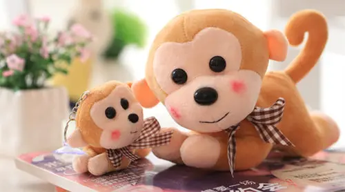monkey plush pendant toy key chain gift animal soft 32