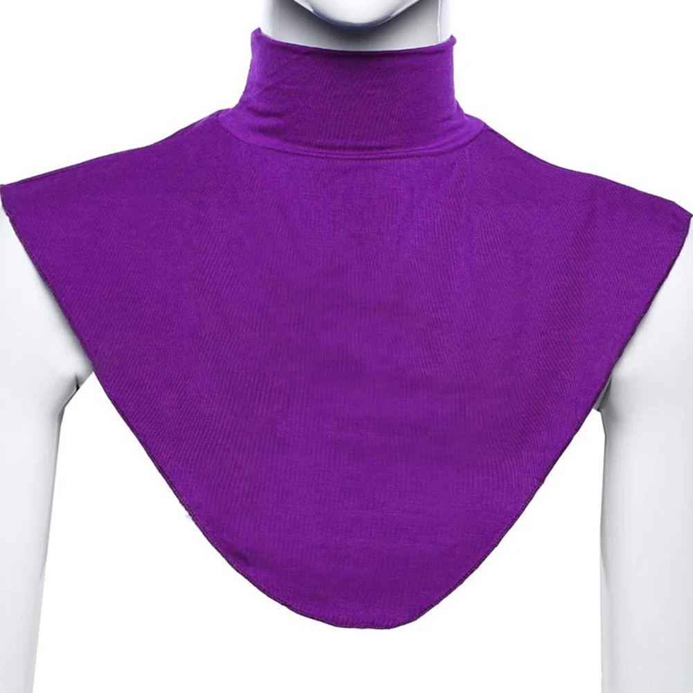 

Women False Collar Muslim Hijab Solid Breathable Modal Neck Cover Scarf 8 Colors