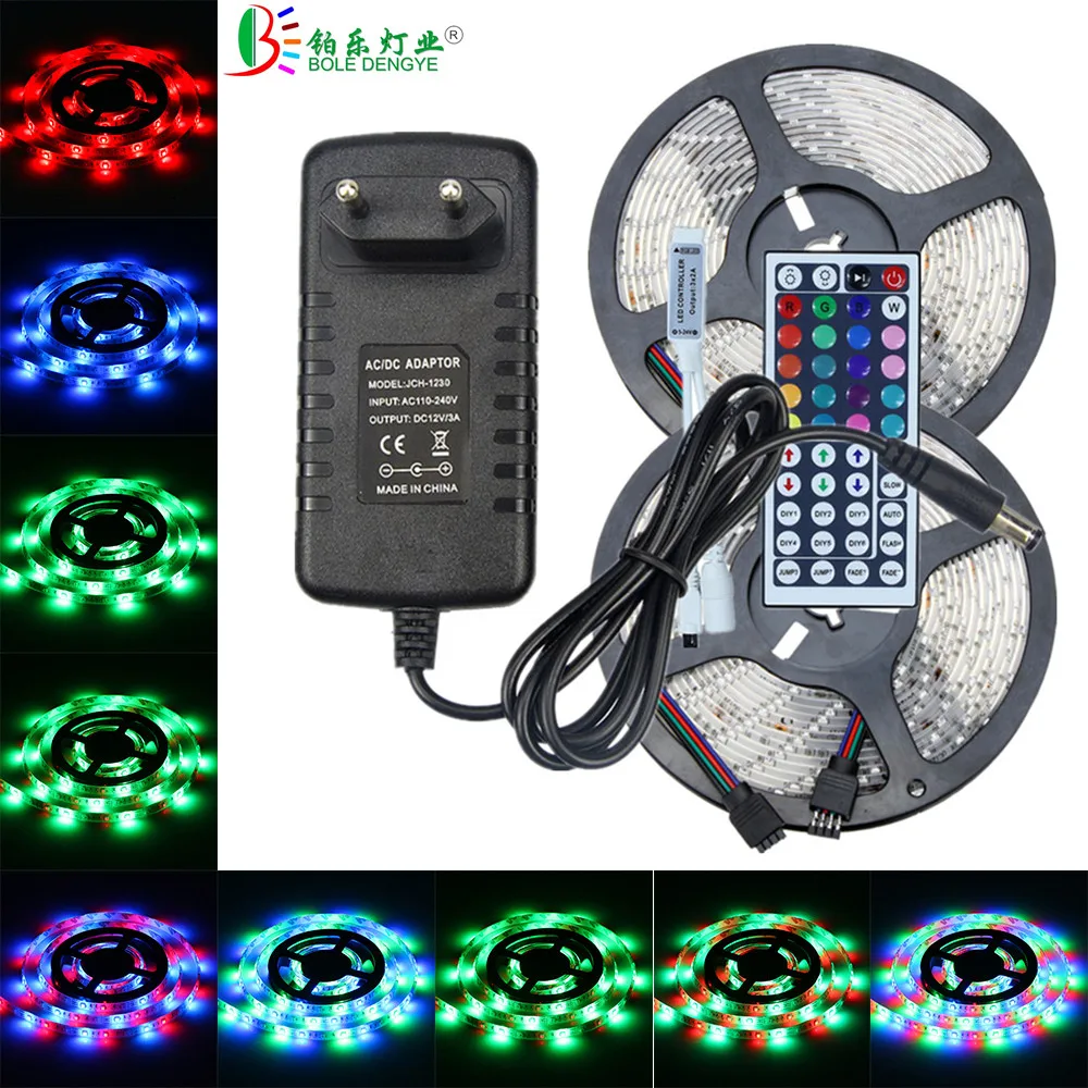 5 м 10 м гибкий, светодиодный RGB лента 12 в 60 светодиодный s/M СВЕТОДИОДНАЯ лента SMD 2835 светодиодное ленточное освещение струнная лампа +