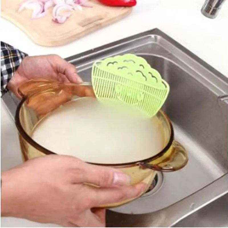 Смайл может зажимать Многофункциональный Тип очистки сито для мытья риса дренажное устройство фильтр для мусора не повредит руки