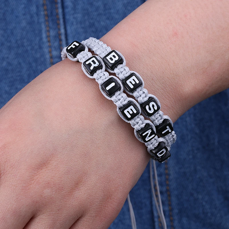 RINHOO 2pcs Couples Bracelet Set Friendship Bracelet Set BEST FRIENDS Handmade Bracelet Set Infinity Jewelry for Women Men RINHOO 2pcs Couples Bracelet Set Friendship Bracelet Set BEST FRIENDS Handmade Bracelet Set Infinity Jewelry for Women Men