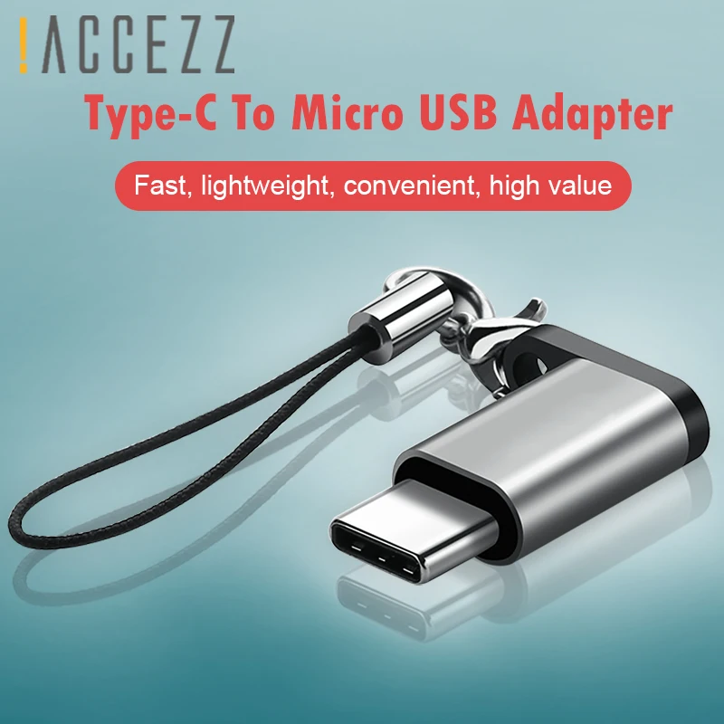 Адаптер ACCEZZ OTG Micro USB к конвертеру type-C для One Plus 5 для LG G5 G6 Xiaomi Mi6 5 4S 4C быстрое зарядное устройство usb-разъем для передачи данных