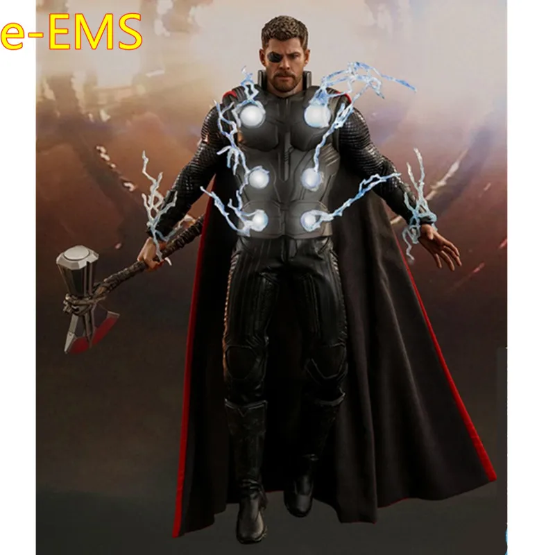 

HotToys The Avengers Superhero Thor Stormbreaker Can Light Movable PVC Action Figure Model Giocattolo G2509
