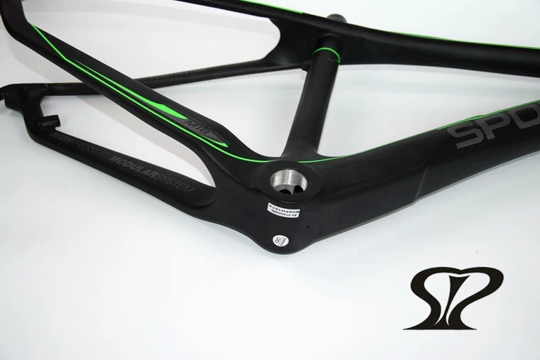 Best Newest SPOMANN 27.5*15.5/17.5/19.5" inch Mountain bicycle matte UD full carbon fibre bike carbon frame 27.5er MTB parts headsets 21
