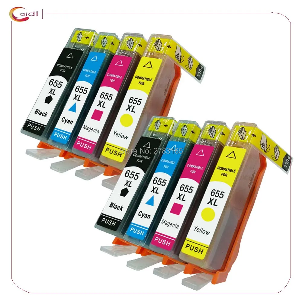 

8 Pack Compatible Printer Ink Cartridges for HP 655 Ink Cartridge for HP Deskjet Ink Advantage 3525 4615 4625 5525 6520 6525 ink