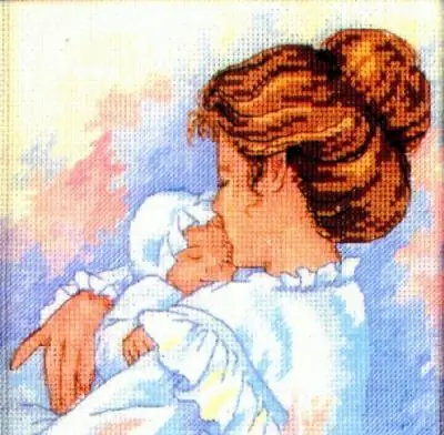 cs-2243 Cross Stitch Kit A Mother's Lasting Love Mother Mum and Baby Infant Kid Child