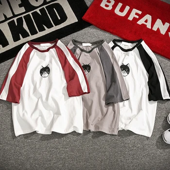 

5Xl Summer 2019 T-Shirt Men Cotton Cat White Hip Hop Oversized T Shirt Pokemon Casual Short Korean Streetwear Men Boyfriend Gift
