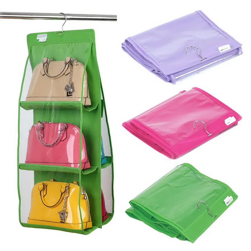Buy 6 Pockets Green Storage Bag Closet Wardrobe Rack