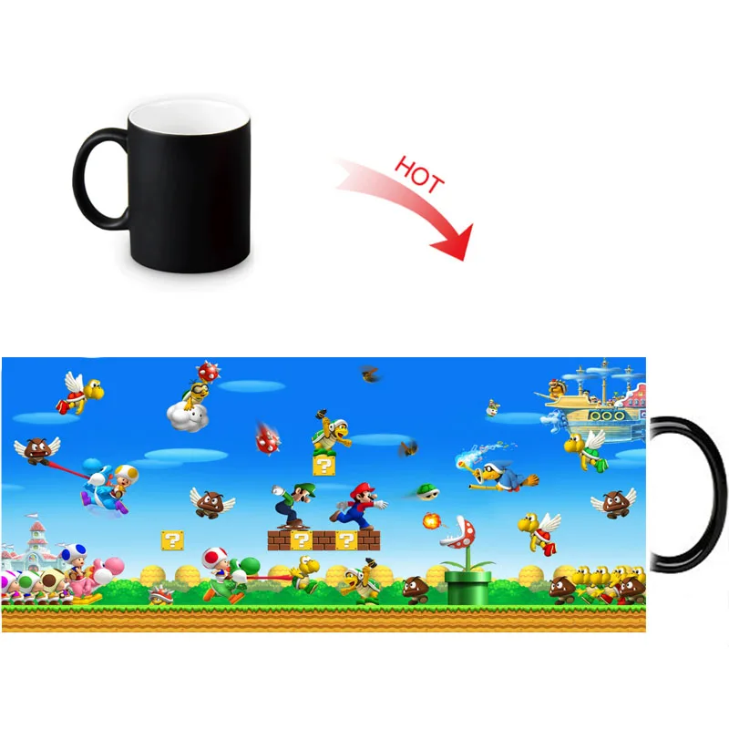Custom Photo Magic Morphing Mugs Super Mario Heat Color Changing Morph ...