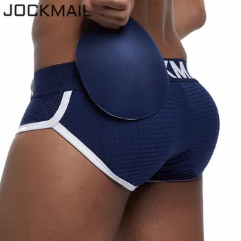 

JOCKMAIL Sexy men underwear Briefs Men's Padded Enhancing Breathable Mesh Underwear Removable Two Butt Pads and One Front Pad