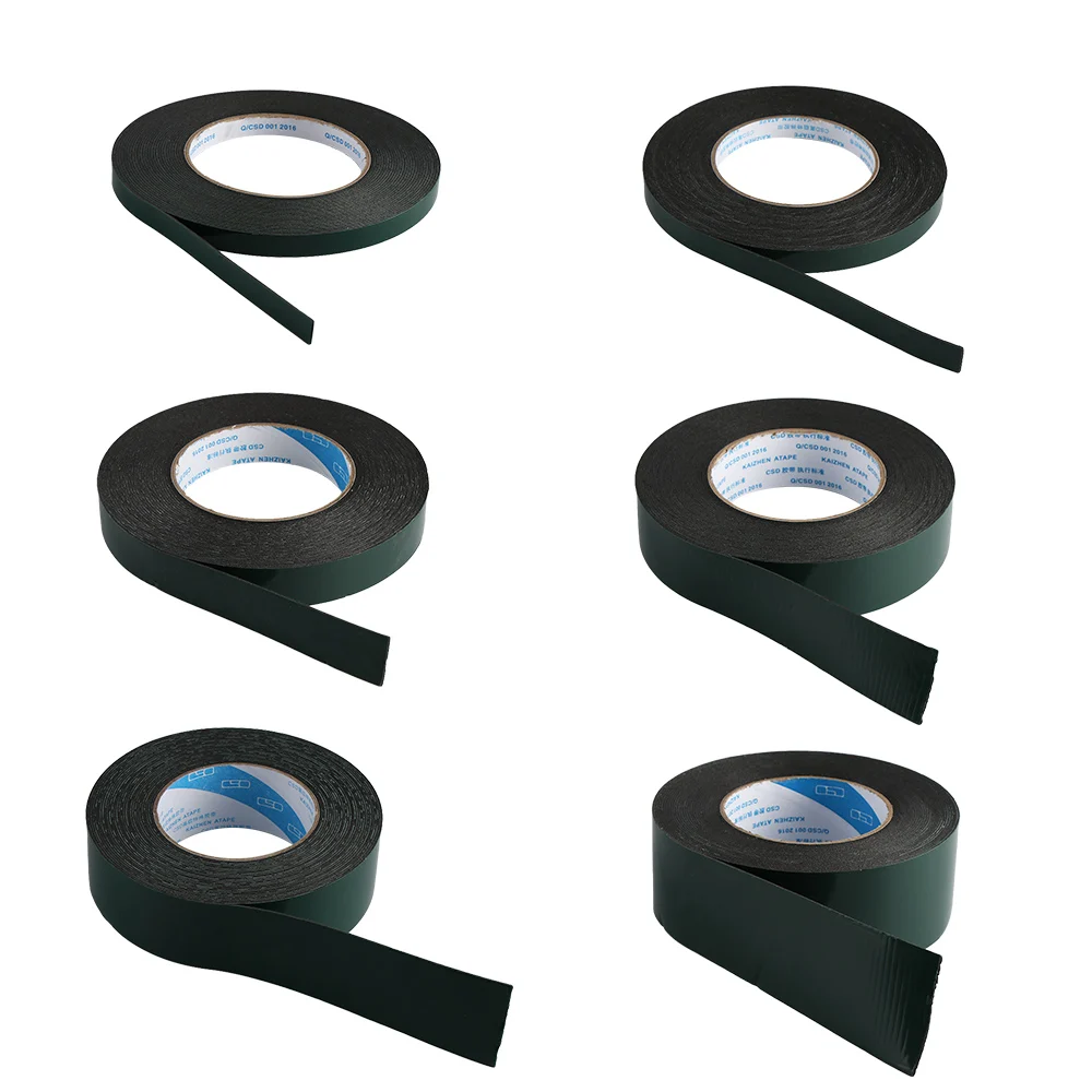 10m Strong Waterproof Adhesive Double Sided Foam Black Tape For Car Trim home