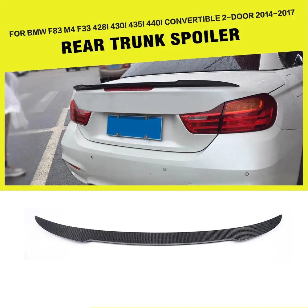 M4 style carbon fiber spoiler for 4 series F33 convertible M4 F83 2 DOOR