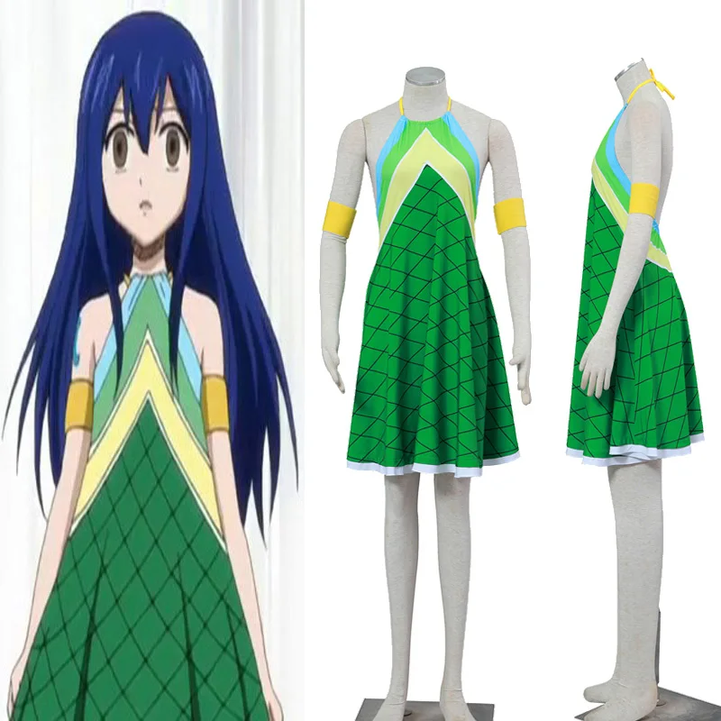 

NEW Squama Version Fairy Tail Second Wendy Marvell Cosplay Costume Girl's Dress