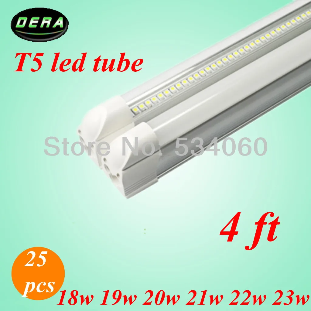 high efficient 25pcs t5 led tube18-23w bright 4ft 1200mm light bulb smd 5630 chip 1800-2400lm fluorescent tubelamp | Лампы и освещение