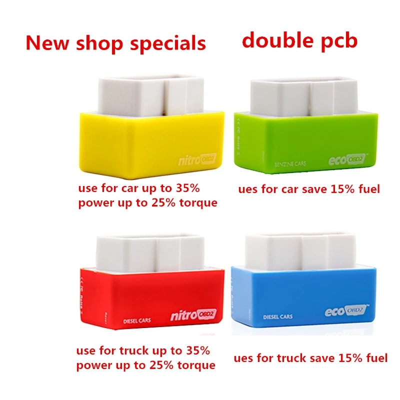 

Nitro OBD2 Performance Chip Tuning Box OBD ECO OBD 2 ECOOBD Plug&Driver Fuel Saving 15% Driver Diagnostic Tool for Benzine Cars