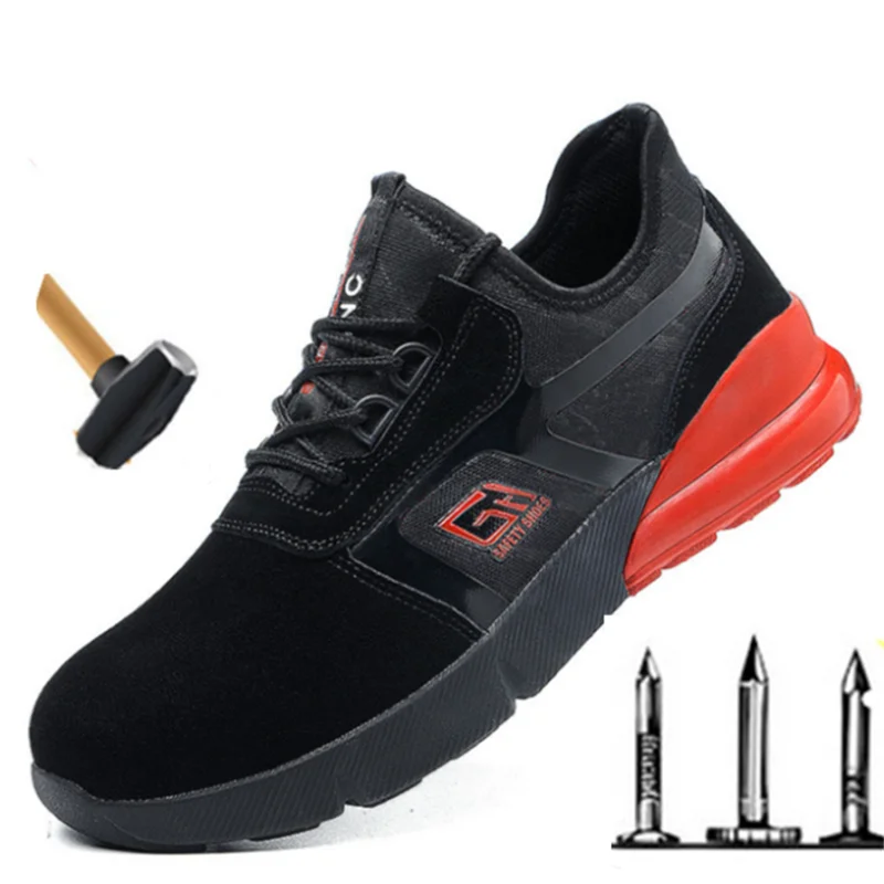 

36-46 Men's Safety Shoes Steel Toe boots Construction Protective Footwear Lightweight Shockproof Work Shoes For Men Sneaker 270