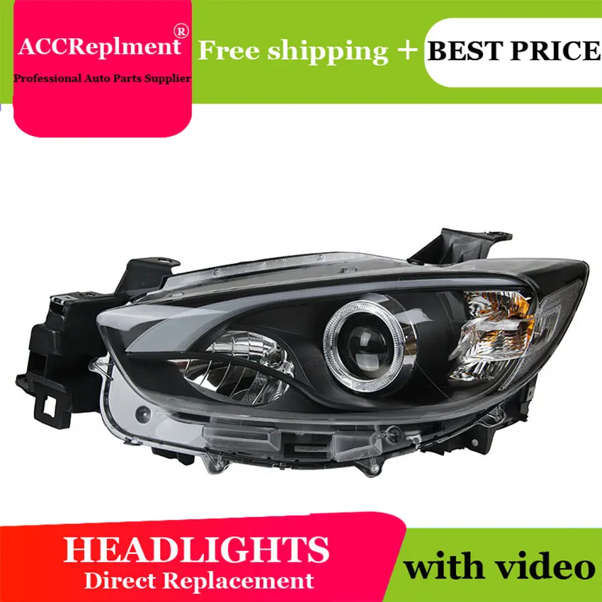 Стайлинг автомобиля для Mazda CX-5 фары ангельские глазки 13-15 LED light bar Q5 bi xenon lens Bulb