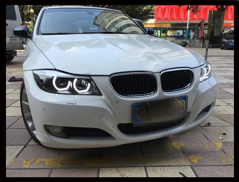 Автомобильный стайлинг фары для BMW E90 фары 318i 320i 325i фары светодиодный ангельские глазки передний свет для 318 320 325 Bi Xenon объектива