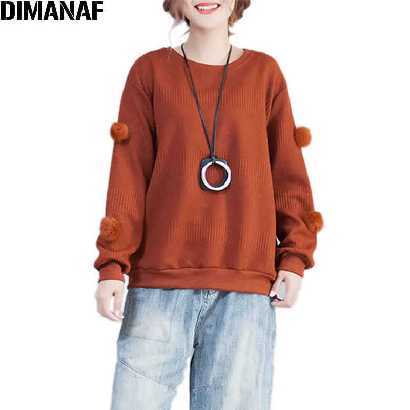 

DIMANAF Plus Size Women Tops Tees Solid Tassel Cotton Autumn Casual Female Fashion Youth Hoodies & Sweatshirts New Lady Pullover