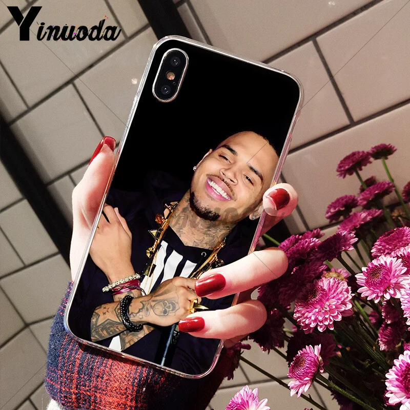 Yinuoda Chris коричневый Breezy Coque Shell чехол для телефона iPhone 8 7 6 6S Plus 5 5S SE XR X XS MAX Coque Shell