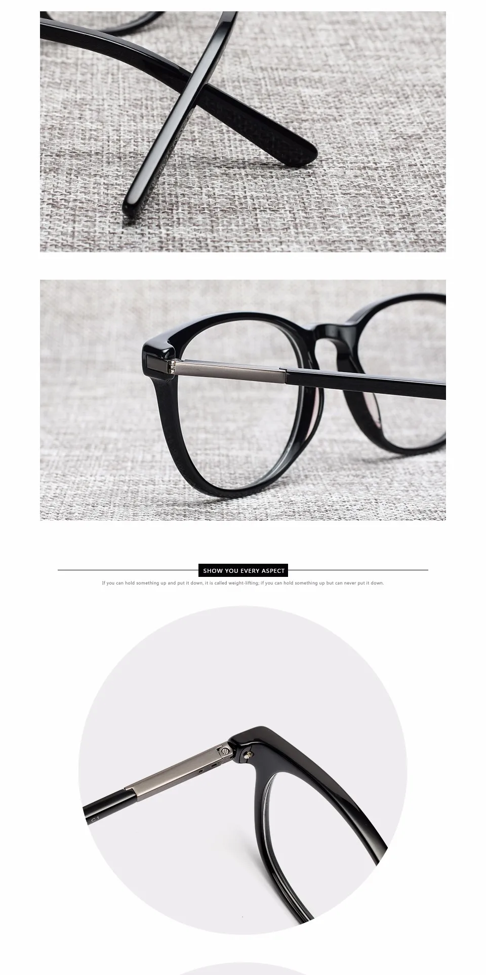 Accetate женские круглые очки кадр бренд оптический дизайнер ясно близорукость прозрачные модные очки кадр# BC3453